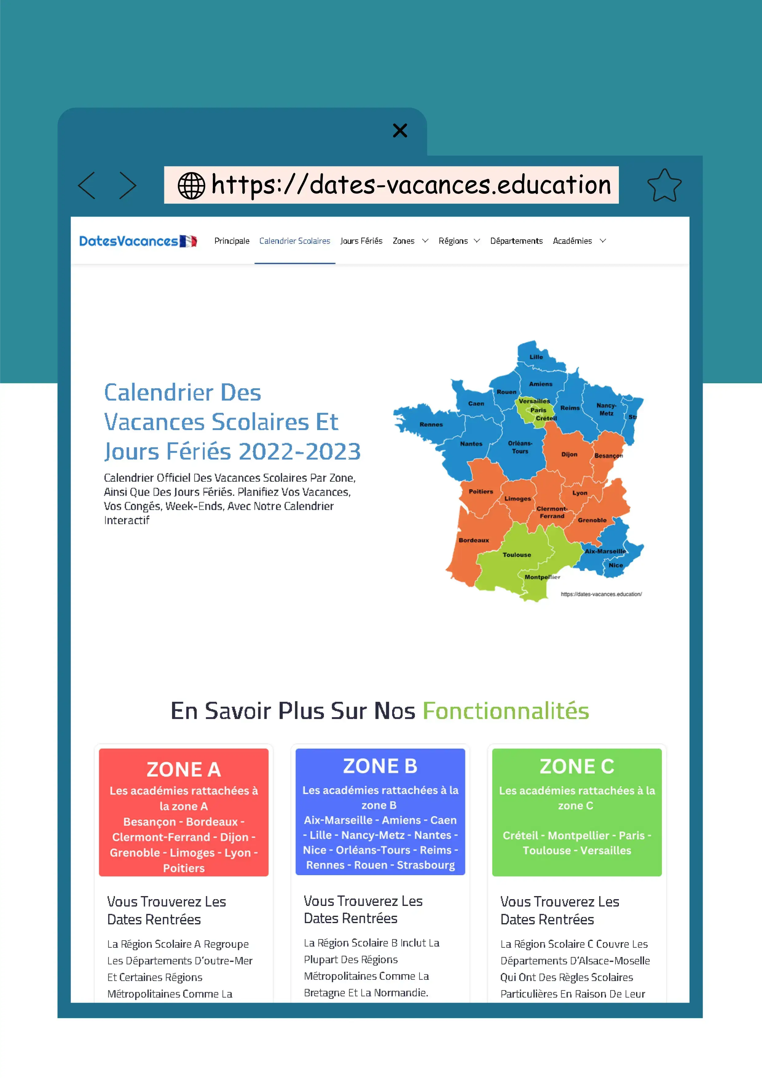 dates vacances education